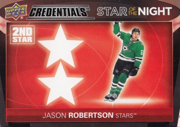 insert karta JASON ROBERTSON 21-22 Credentials 2nd Star of the Night číslo 2S-9